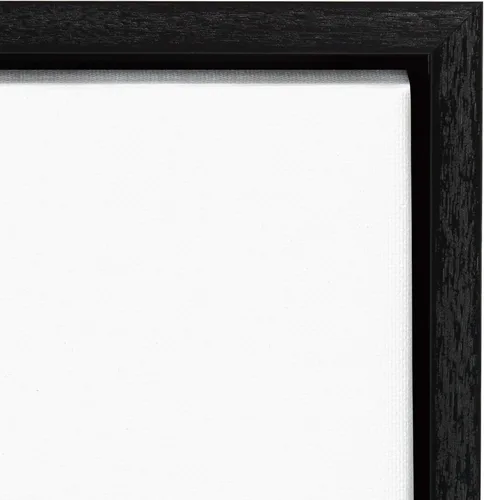 Miniatura 3 de Amanti Art Lienzo enmarcado para pared, diseño de perro negro (cuadrado) de Ryan Fowler (16 pulgadas de ancho x 16 pulgadas de alto), marco negro