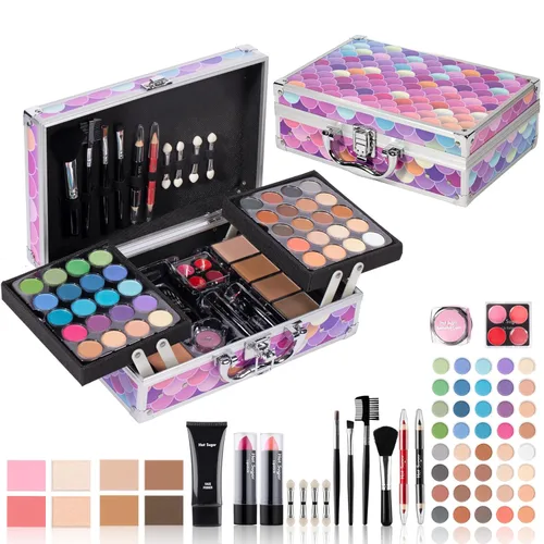 Hot Sugar Kit de maquillaje para niñas de 10 a 12 años, juego de maquillaje para niñas de 8 a 12 años, 14 a 16 años, caja de belleza con cosméticos