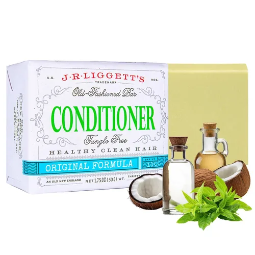 J·R·LIGGETT'S Barra Acondicionadora – Fórmula Original, acondicionador para cabello totalmente natural con aceite de coco y manteca de cacao, sin