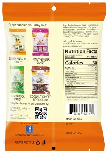 Miniatura 2 de GT Gummy Mango Candy, bolsa de 4 onzas (paquete de 1)