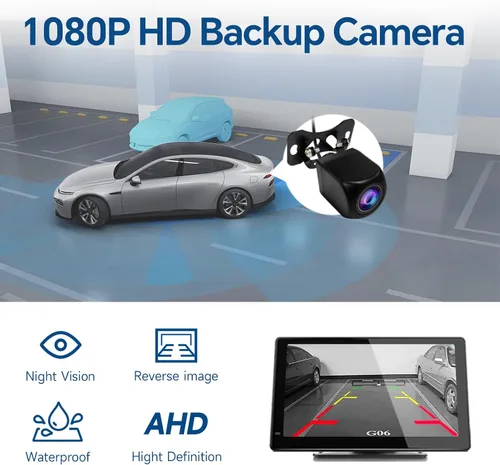 Miniatura 6 de Haudio Estéreo de coche con pantalla táctil HD de 7 pulgadas, CarPlay inalámbrico portátil y Android Auto, cámara de respaldo 1080P, GPS, control