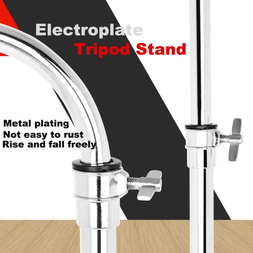 Miniatura 3 de ENNBOM Soporte de trípode de altura ajustable Soporte de montaje plegable para timbre de barra de percusión musical