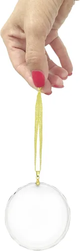 Miniatura 3 de LaserGram Adorno de Navidad de vidrio personalizado, tía más grande del mundo, idea de regalo grabada con láser personalizada (forma redonda)