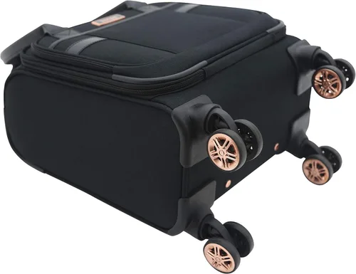 Miniatura 3 de kensie Hudson Softside - Juego de equipaje giratorio de 3 piezas negro con oro rosa Hudson Softside - Juego de equipaje giratorio de 3 piezas