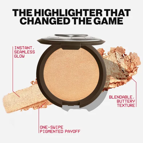 Miniatura 5 de Smashbox X BECCA Shimmering Skin Perfector Pressed Highlighter Creamy Formula that Melts into Skin for a Natural, Radiant, Glow-Boosting Highlight