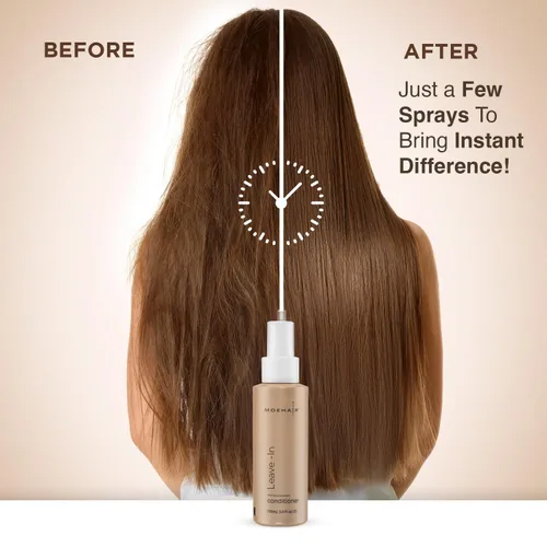 Miniatura 4 de MOEHAIR Travel Leave In Acondicionador para desenredar el cabello, espray alisador para el cabello, tamaño de viaje, 3.4 onzas líquidas