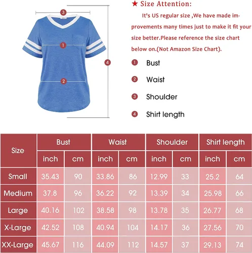 Miniatura 5 de OMSJ - Camisetas de manga corta para el verano para mujer