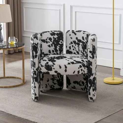 Sillas decorativas modernas de terciopelo, bonitas sillas de lectura de barril, silla lateral tapizada para sala de estar, comedor, área de