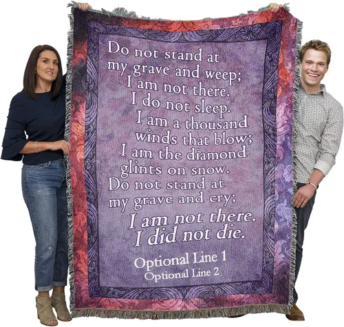 Miniatura 30 de Pure Country Weavers Manta con texto en inglés "I Am The Gentle Breeze Upon Your Face" con diseño de flores, para regalo de duelo y condolencia