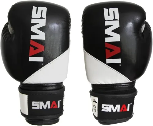 Miniatura 5 de SMAI Guantes de boxeo de cuero MMA para niños: guantes de kickboxing profesionales con protección mejorada para la muñeca y los nudillos. Cuero