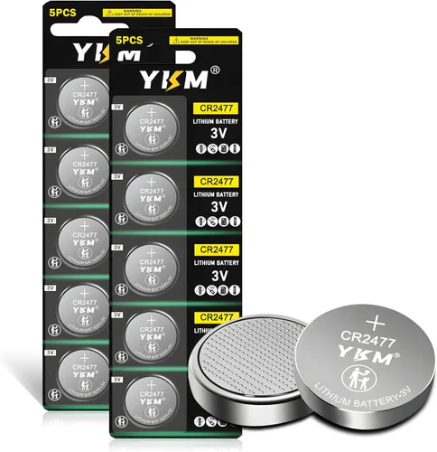 Miniatura 10 de YKM Batería de litio CR2477 de 3 V de alta capacidad DL2477 ECR2477 2477 2477 para sensor de temperatura, termostato inteligente, detector