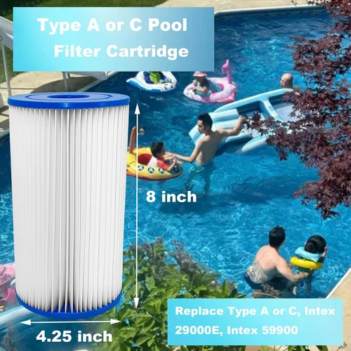 Miniatura 2 de Cartuchos de filtro de piscina tipo A o C para bombas de filtro de piscina in-tex 59900E/29000E tipo A o tipo C de la mejor manera tipo 3 (tipo III)