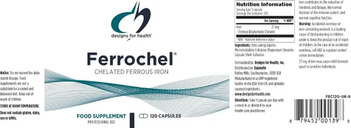 Miniatura 4 de Designs for Health Hierro – Vital para la producción de energía, salud inmune y cerebral, hierro quelado de ferrochel de alta absorción para mujeres