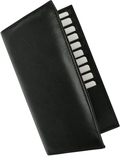 Miniatura 7 de Marshal Billetera de Cuero Bifold con Bloqueo RFID para Hombres y Mujeres Soporte de Cuero Genuino con 19 Ranuras, 2 Compartimentos para Billetes