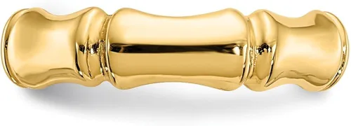 Miniatura 4 de Anillo de dedo del pie de bambú de oro amarillo sólido de 14 quilates ajustable, Metal