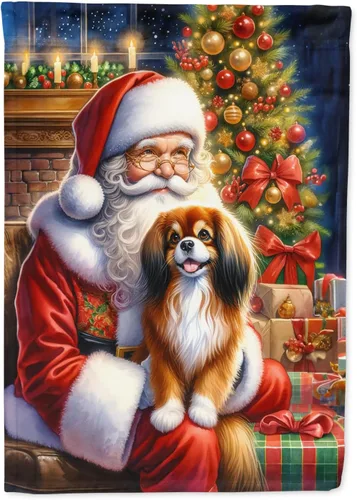 Miniatura 53 de Caroline's Treasures DAC4159CHF - Bandera de casa de Husky siberiano y Papá Noel para porche, grande, para colgar en la pared, poliéster