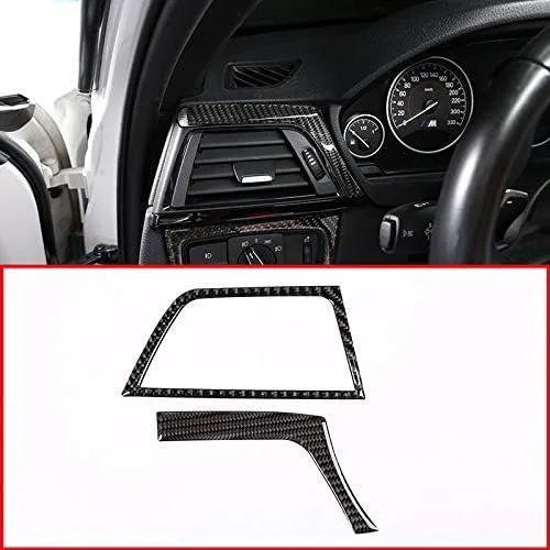 YIWANG Adhesivos de fibra de carbono real para marco de ventilación de aire, 2 unidades, para BMW Serie 3 GT F30 F33 F34 F36 2013-2019 Accesorios