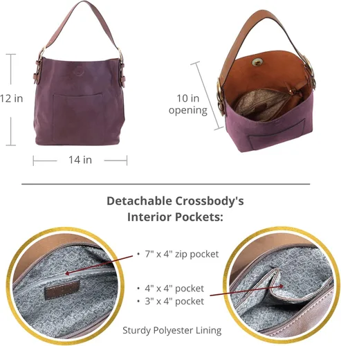 Miniatura 3 de Joy Susan - Bolsa clásica 2 en 1 para mujer, estilo hobo
