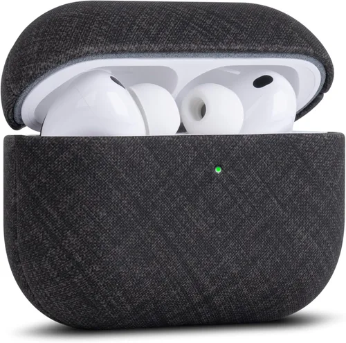 Miniatura 36 de Haobobro Funda de piel para AirPods Pro 3, piel seleccionada respetuosa con la piel, con textura de fibra de carbono, hecha a mano, funda rígida