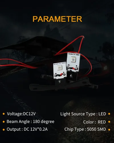 Miniatura 3 de Qasim módulo LED ojo de demonio DRL para lente de proyector, conversión DIY, ojo rojo demoníaco malvado - 2 paquete