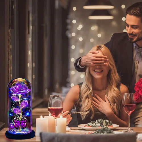 Miniatura 2 de Thrjia Rosas para el Día de la Madre, regalos para mamá, mujer, esposa, ella, regalos de rosas para el Día de la Madre para mamá y mujer, rosa Morado
