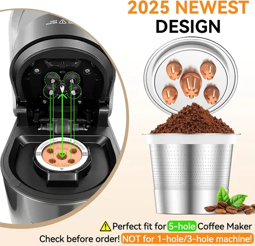 Miniatura 7 de CAPMESSO Tazas K reutilizables para Keurig: filtro de café de acero inoxidable My K Cup actualizado 2025 cápsulas de café recargables para K