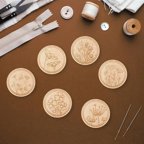 Miniatura 7 de TXIN 6 piezas de aguja magnética para agujas magnéticas, para niñera, con patrón de flores, para bordado de punto de cruz, suministros de costura