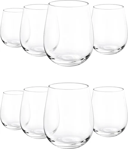 Miniatura 9 de KX-WARE Copas de vino acrílicas irrompibles de 18 onzas sin tallo, juego de 4 unidades transparentes