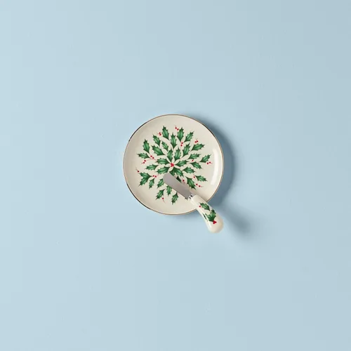 Miniatura 2 de Lenox 863652 - Juego de platos y cuchillos para queso navideños