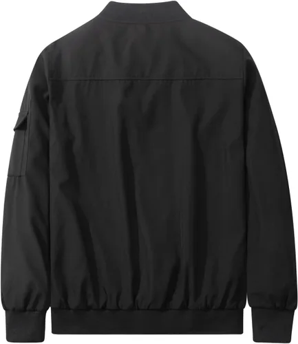Miniatura 3 de TLZC Chaqueta bomber de moda para hombre, chaqueta cortavientos ligera para golf, abrigo resistente al viento