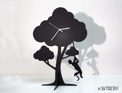 Miniatura 2 de The Giving Tree - Girl Swinging - Silhouette Pendulum Table Clock