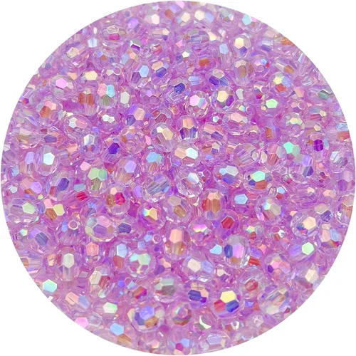 Miniatura 7 de 200 cuentas acrílicas de cristal de color AB de 0.394 pulgadas (0.394 in) cuentas redondas de plástico facetadas espaciadoras para hacer joyas, 402