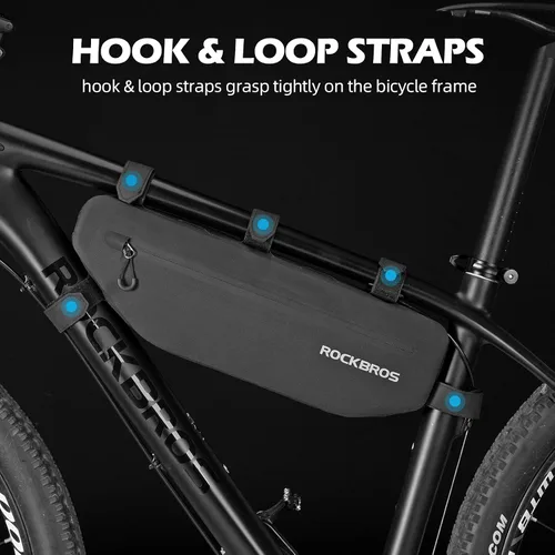 Miniatura 4 de ROCKBROS Bolsa de Marco de Bicicleta Impermeable Bolsa Triangular de Bicicleta Bolsa Bajo el Tubo Superior Bolsa de Esquina Bolsa de Almacenamiento