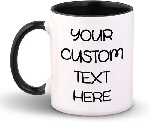 Taza de café personalizada, texto personalizado en taza de café personalizada, taza personalizable, divertidos regalos personalizados, taza de té de
