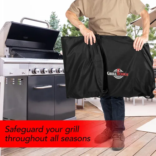 Miniatura 6 de GrillTough - Funda para parrilla resistente para barbacoa al aire libre, 72 pulgadas – Resistente al agua, a la intemperie, a los rayos UV y a