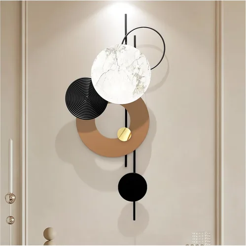 HEBOIX Decoración de pared de metal grande, arte moderno de pared de metal, esculturas de pared 3D, decoración hecha a mano para colgar en la pared