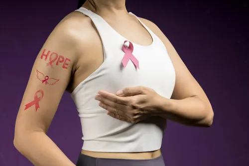 Miniatura 4 de 10 hojas de tatuajes temporales – cintas rosas, conciencia sobre el cáncer de mama, tatuajes falsos para mujeres, recaudación de fondos, eventos