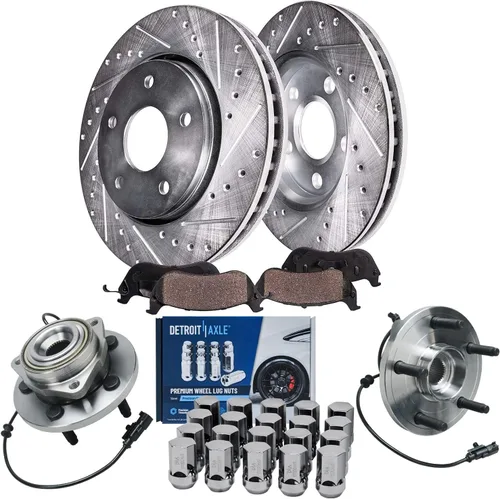 Miniatura 46 de Detroit Axle - Rotores de freno para Ford Mustang 2015, 2016, 2017, 2018, 2019, 2020, 2021, 2022, 2023, repuesto de rotores de freno de disco