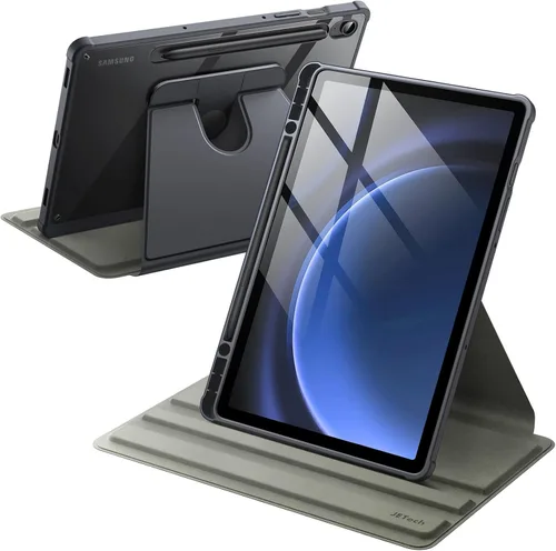 Miniatura 9 de JETech Estuche giratorio para Samsung Galaxy Tab S10 Lite / S10 FE / S9 FE de 10.9 pulgadas / S9 de 11 pulgadas con soporte para S Pen, cubierta