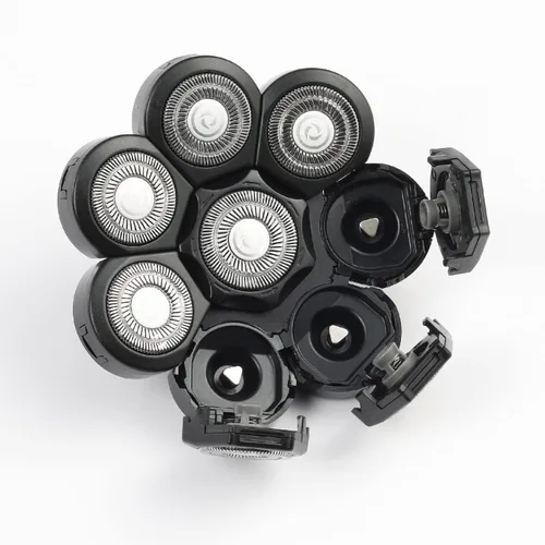 Miniatura 4 de Cabezal de repuesto para afeitadora eléctrica, 8 cabezales para hombres calvos, compatible con húmedo y seco, impermeable, 8D black3