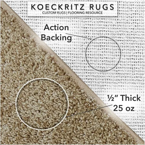 Miniatura 7 de KOECKRITZ Alfombra suave y acogedora para interiores, tamaño personalizado, cortada a pedido, alfombra hecha a medida con bordes encuadernados