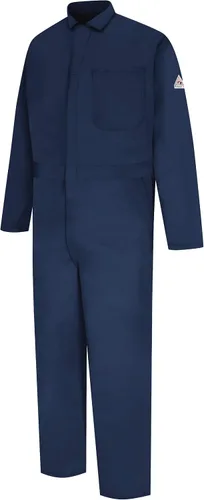 Miniatura 2 de Bulwark FR Overol clásico de algodón de sarga resistente al fuego de 9 onzas para hombre con mangas con dobladillo
