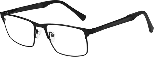 Dollger Gafas de luz azul para hombre, marco de metal, rectangular, pantalla de computadora, lentes de bloqueo de luz azul
