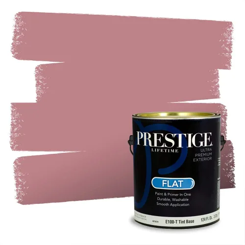 Miniatura 231 de Prestige Paints Pintura exterior e imprimación en uno, 1 galón, plano, coincidencia comparable de Valspar* Amber Rose*