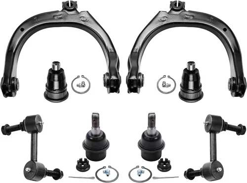 Miniatura 195 de Detroit Axle - Kit de brazos de control de extremo delantero de 8 piezas para Dodge Dakota 00-04, Durango 00-03, 4 brazos de control superior e