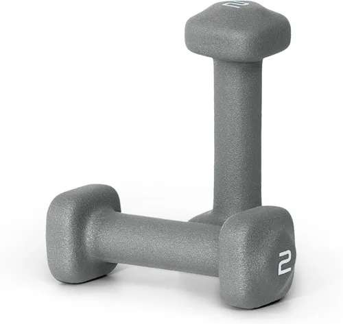 Miniatura 43 de Tone Fitness Pares de Mancuernas de Pesas de Neopreno con Cabeza Cuadrada Antirrodamiento Múltiples Opciones Azul