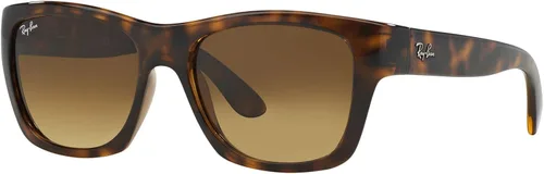 Miniatura 2 de Ray-Ban Gafas de sol unisex con montura Habana ligera, lentes degradadas marrones, 2.087 in