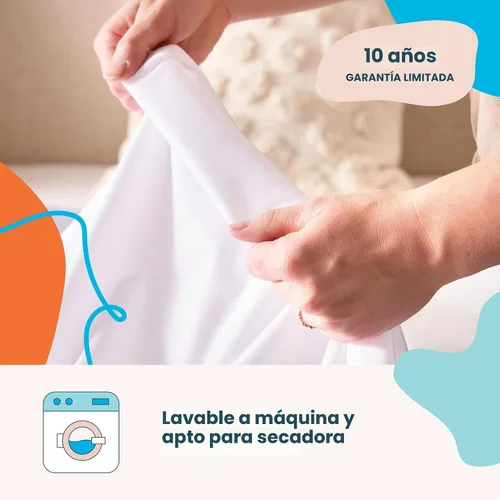 Miniatura 4 de Linenspa - Protector de almohada, impermeable, hipoalergénico, protector de colchón sin vinilo, suave, tamaño individual