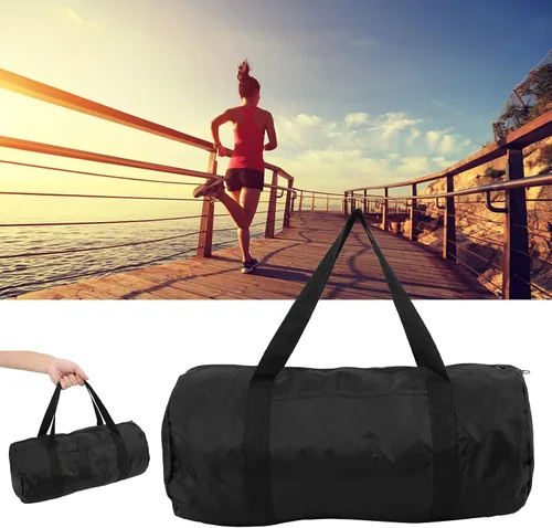 Miniatura 4 de Pequeña bolsa de gimnasio plegable Cilindro Fitness Bolsa de hombro, #1, Classic
