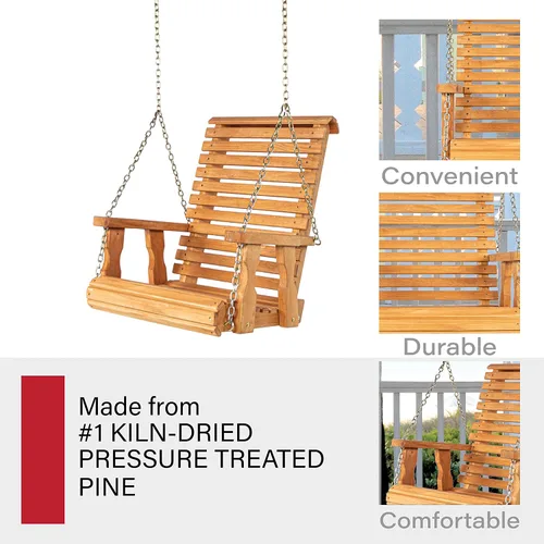 Miniatura 6 de Amish - Silla giratoria resistente con tratamiento a presión (mancha de cedro)